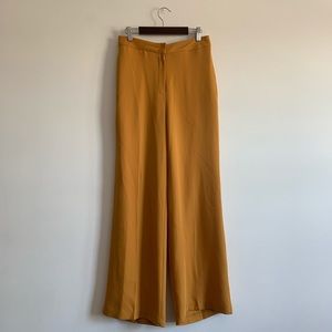 Flowy Straight Leg Mustard Pant